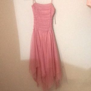 pink dress, was worn for grad only once.